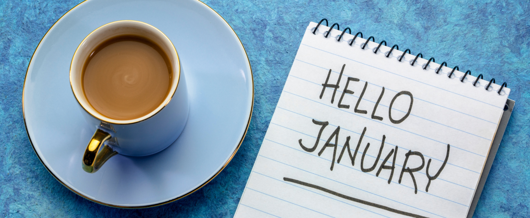 Notepad saying hello january